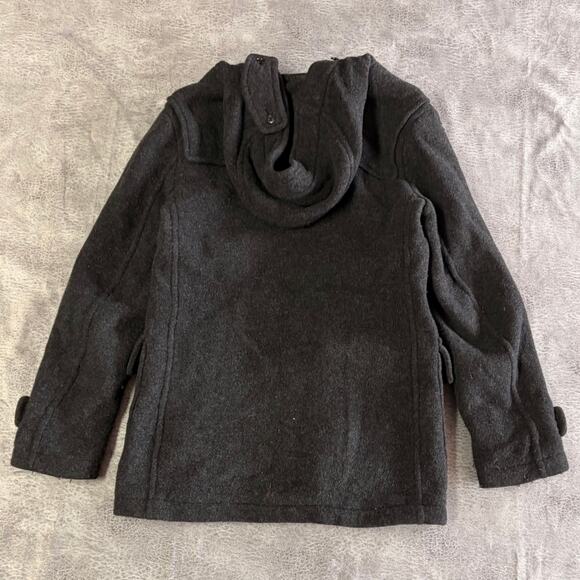 Uniqlo Wool Duffle Charcoal Hooded Coat - Picture 6 of 7